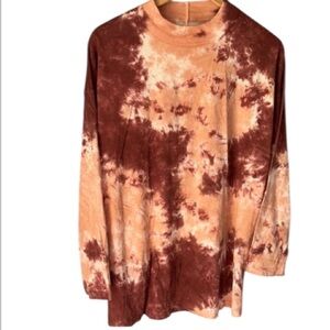 Free People shirt we the free Tie-Dye Long Sleeve Shirt small oversized soft